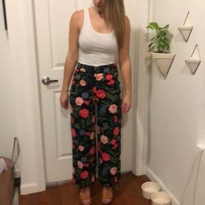 Kate Spade New York crepe tropical print pants